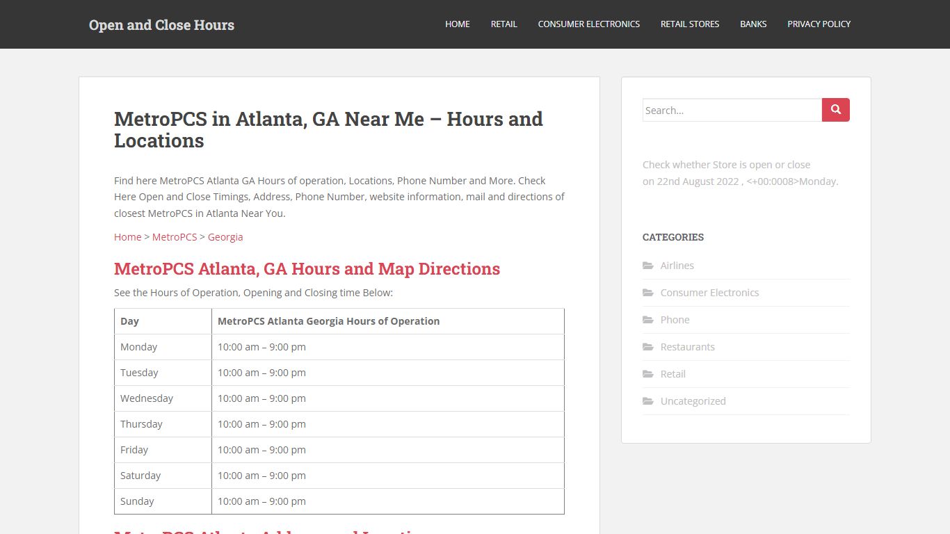 MetroPCS in Atlanta, GA Near Me - Hours and Locations